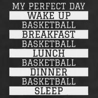 Funny Basketball Player Gift 'my Perfect Day' Basketball Cool Comfort Performance Bucket Hat