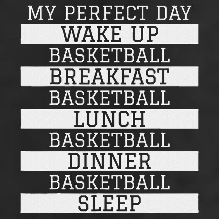 Funny Basketball Player Gift 'my Perfect Day' Basketball Cool Comfort Performance Bucket Hat