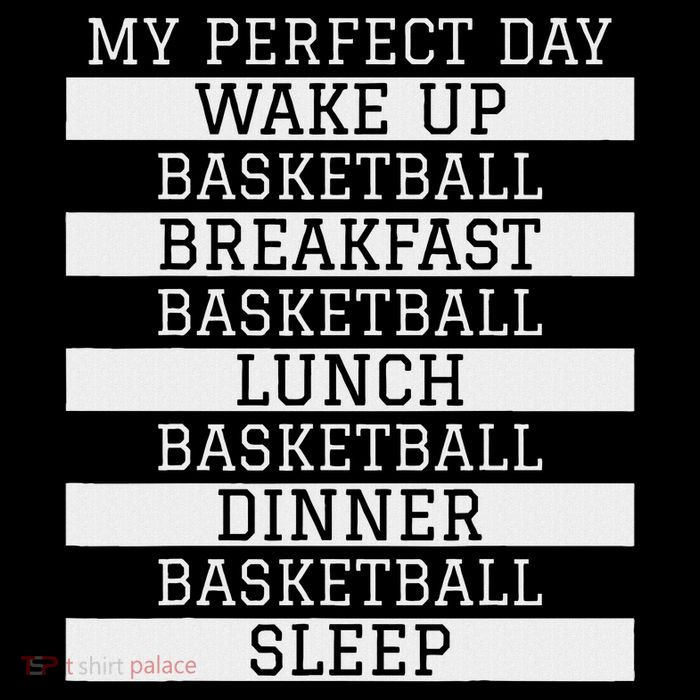 Funny Basketball Player Gift 'my Perfect Day' Basketball Womens T-Shirt