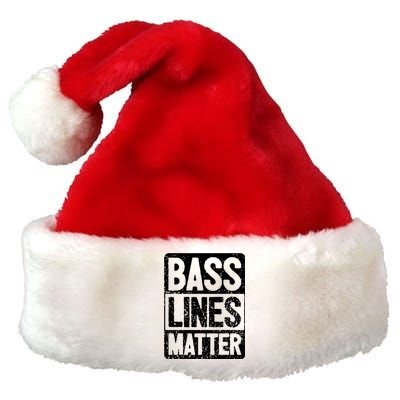 Funny Bass Player Bass Lines Matter Rock Bassist Premium Christmas Santa Hat