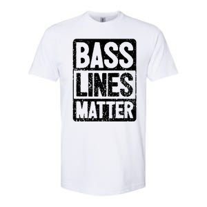 Funny Bass Player Bass Lines Matter Rock Bassist Softstyle CVC T-Shirt