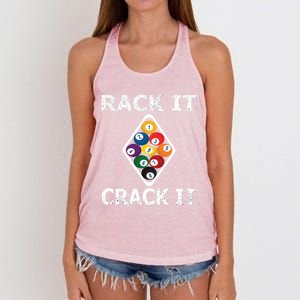 Funny Billiards Player Pool Billiard Player Cute Gift Women's Knotted Racerback Tank