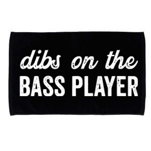 Funny Bass Player Wife Dibs On The Bass Player Microfiber Hand Towel