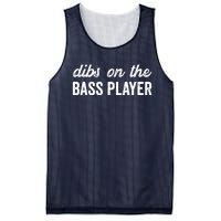 Funny Bass Player Wife Dibs On The Bass Player Mesh Reversible Basketball Jersey Tank