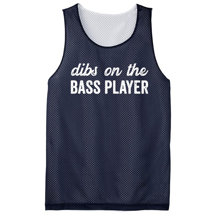 Funny Bass Player Wife Dibs On The Bass Player Mesh Reversible Basketball Jersey Tank