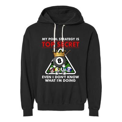 Funny Billiards Pool Design Pool Player Sports Gift Garment-Dyed Fleece Hoodie