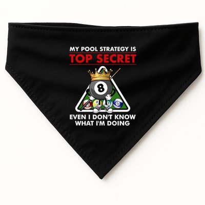 Funny Billiards Pool Design Pool Player Sports Gift USA-Made Doggie Bandana