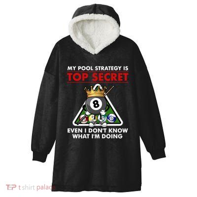 Funny Billiards Pool Design Pool Player Sports Gift Hooded Wearable Blanket