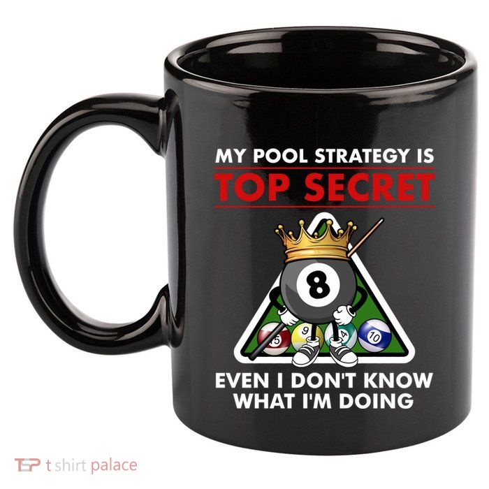 Funny Billiards Pool Design Pool Player Sports Gift 11oz C Handle Ceramic Mug