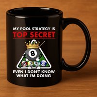 Funny Billiards Pool Design Pool Player Sports Gift 11oz C Handle Ceramic Mug