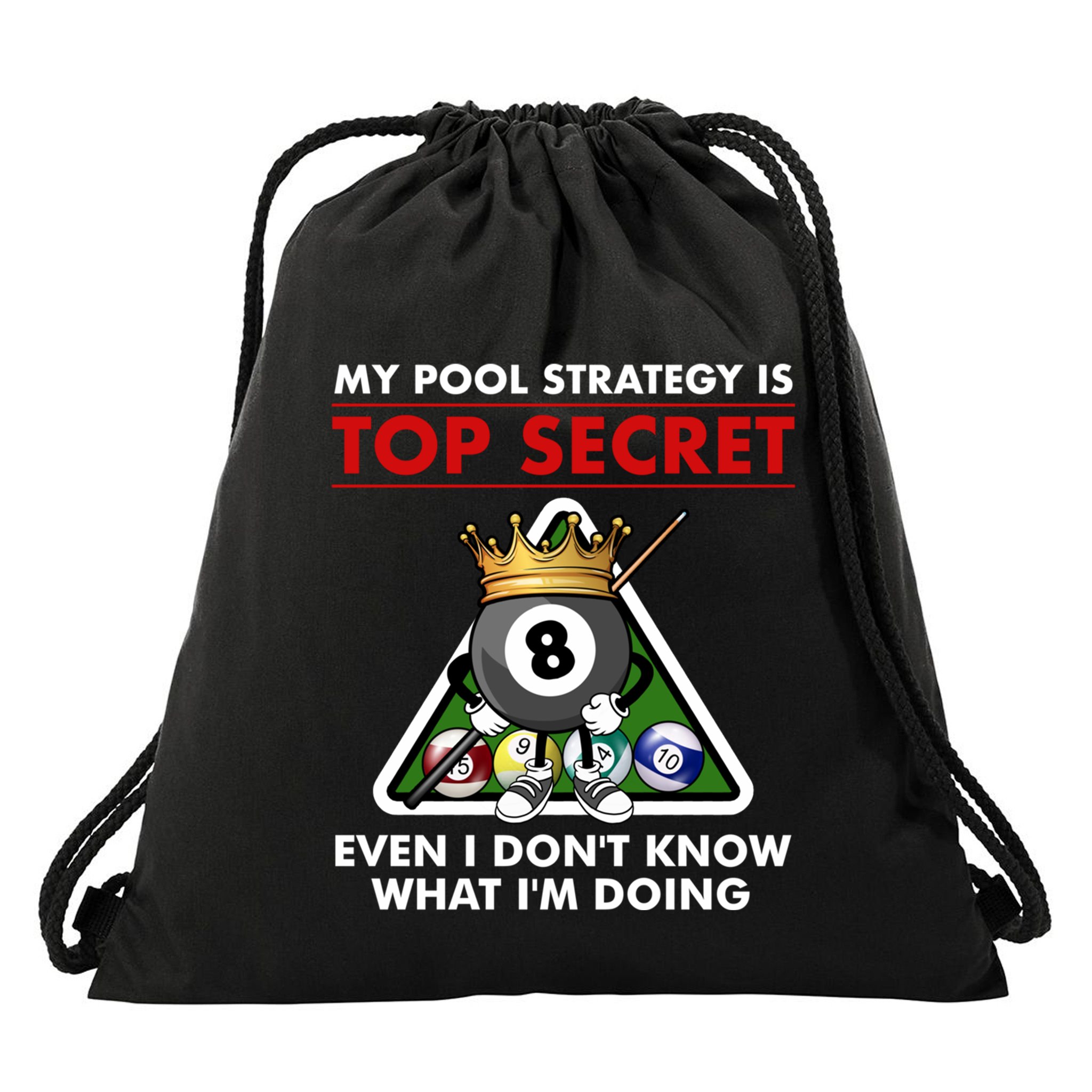 Funny Billiards Pool Design Pool Player Sports Gift Drawstring Bag