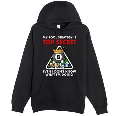 Funny Billiards Pool Design Pool Player Sports Gift Premium Pullover Hoodie