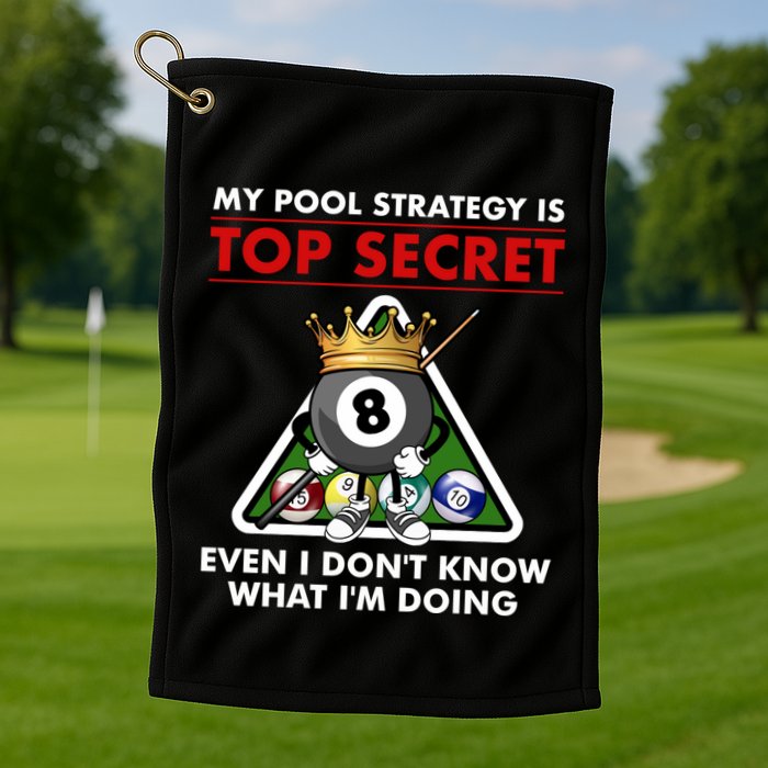 Funny Billiards Pool Design Pool Player Sports Gift Golf Towel
