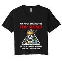 Funny Billiards Pool Design Pool Player Sports Gift Women's Crop Top Tee