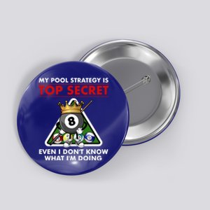 Funny Billiards Pool Design Pool Player Sports Gift Button