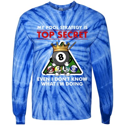 Funny Billiards Pool Design Pool Player Sports Gift Tie-Dye Long Sleeve Shirt
