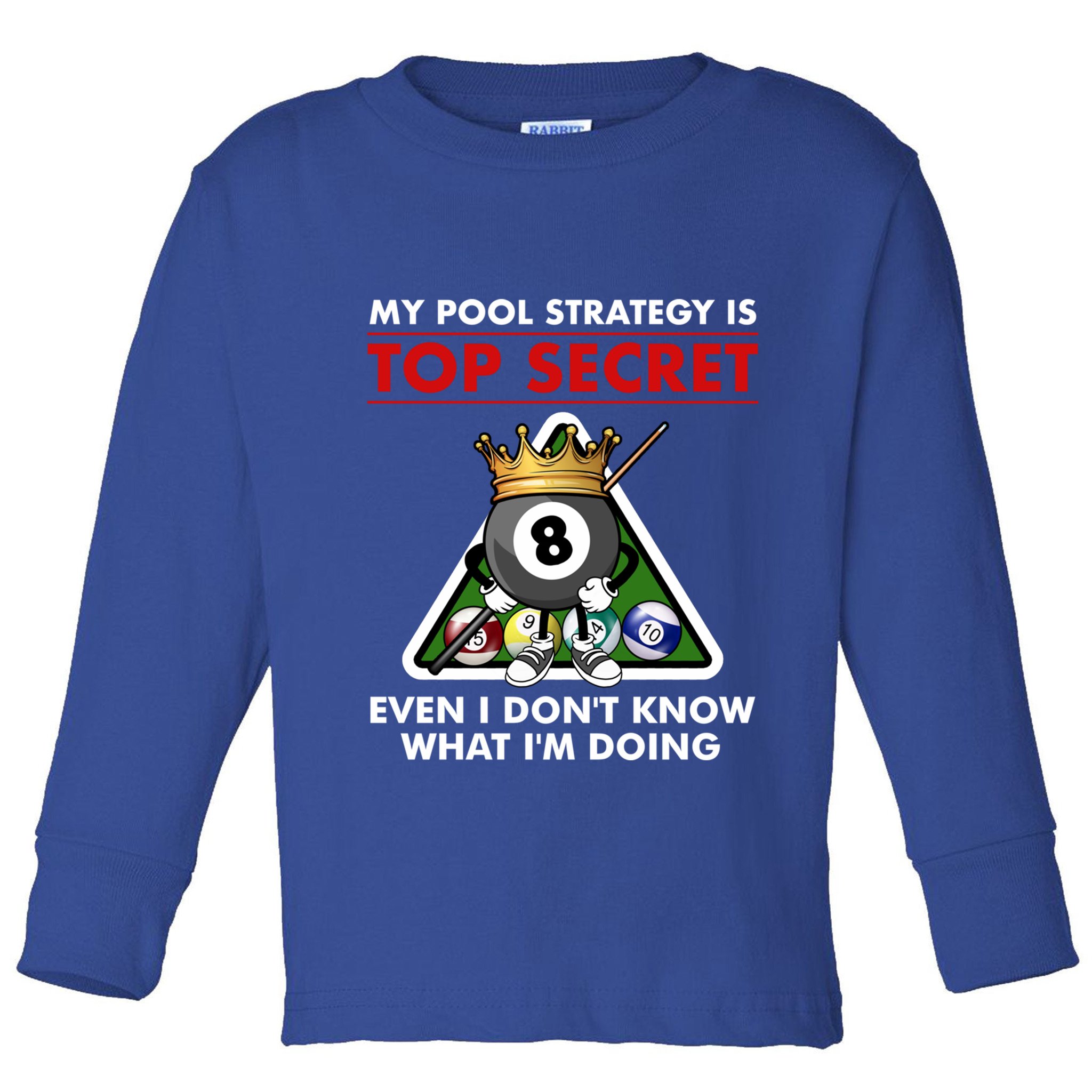 Funny Billiards Pool Design Pool Player Sports Gift Toddler Long Sleeve Shirt