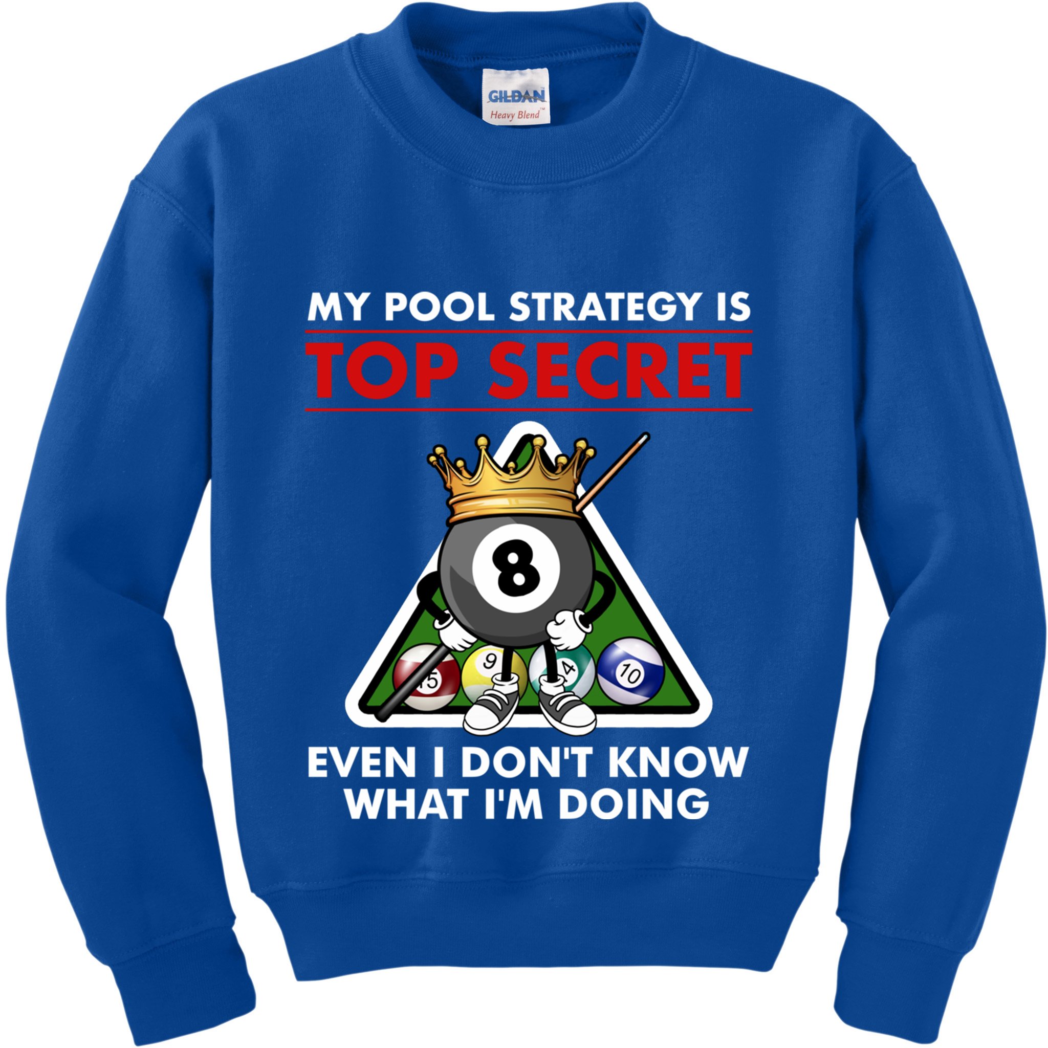 Funny Billiards Pool Design Pool Player Sports Gift Kids Sweatshirt