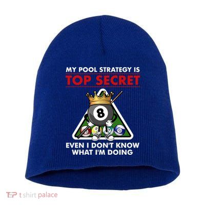 Funny Billiards Pool Design Pool Player Sports Gift Short Acrylic Beanie