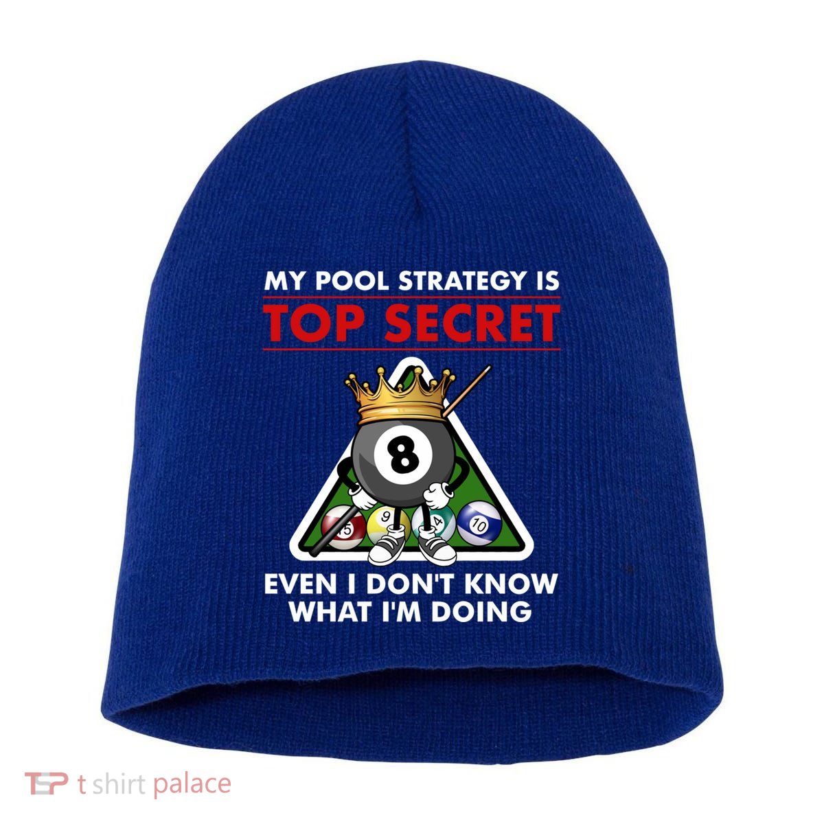 Funny Billiards Pool Design Pool Player Sports Gift Short Acrylic Beanie