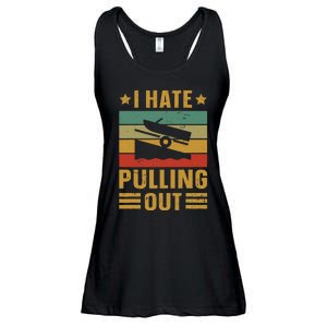 Funny Boating Quote I Hate Pulling Out For Boat Captain Ladies Essential Flowy Tank