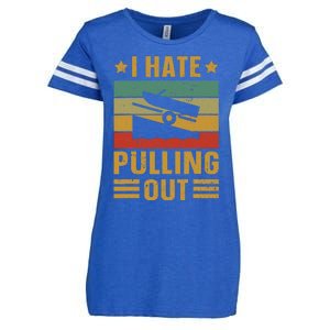 Funny Boating Quote I Hate Pulling Out For Boat Captain Enza Ladies Jersey Football T-Shirt