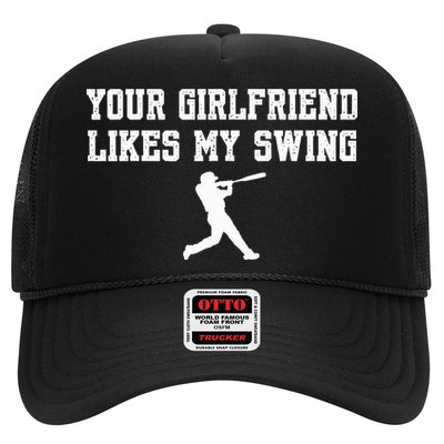 Funny Baseball Quote Your Girlfriend Likes My Swing Yo.Uth Hat