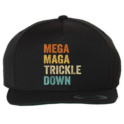 Funny Biden Quotes Mega MAGA Trickle Down Wool Snapback Cap