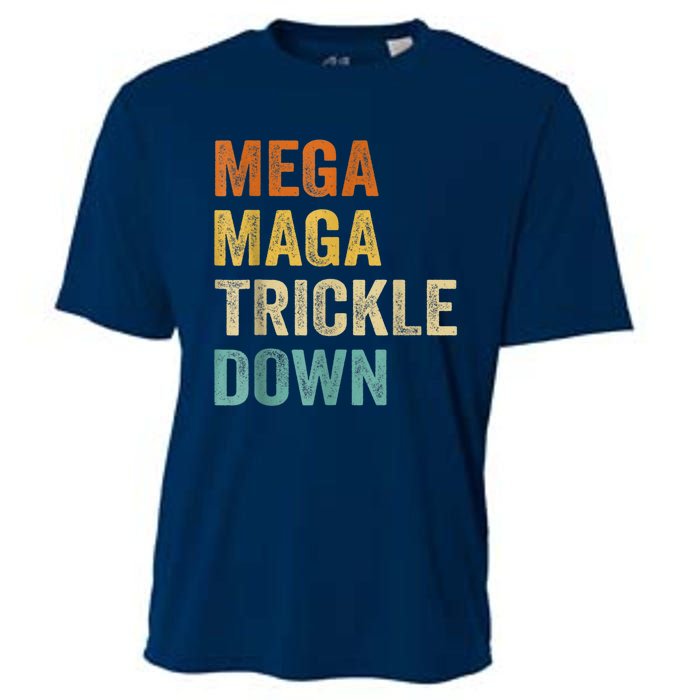 Funny Biden Quotes Mega MAGA Trickle Down Cooling Performance Crew T-Shirt