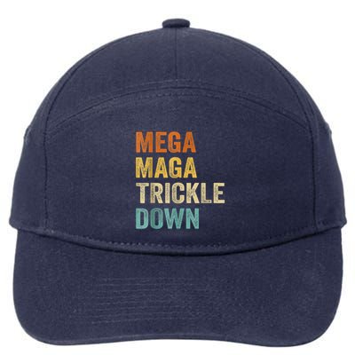 Funny Biden Quotes Mega MAGA Trickle Down 7-Panel Snapback Hat