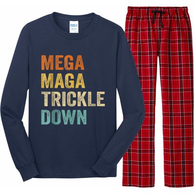 Funny Biden Quotes Mega MAGA Trickle Down Long Sleeve Pajama Set