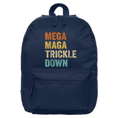 Funny Biden Quotes Mega MAGA Trickle Down 16 in Basic Backpack