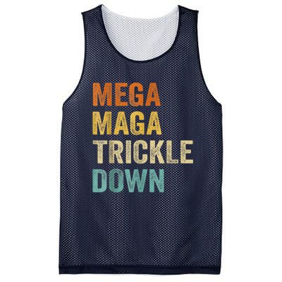 Funny Biden Quotes Mega MAGA Trickle Down Mesh Reversible Basketball Jersey Tank