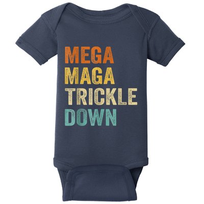 Funny Biden Quotes Mega MAGA Trickle Down Baby Bodysuit