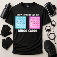 Funny Bingo Queen Stop Staring At My Bingo Cards Cooling Performance Crew T-Shirt