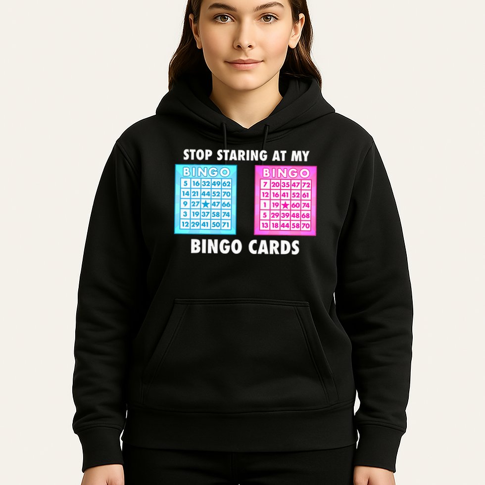 Funny Bingo Queen Stop Staring At My Bingo Cards Hoodie