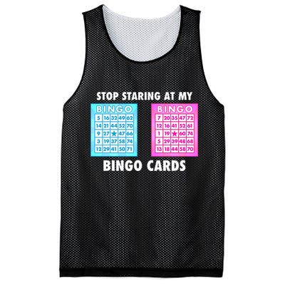 Funny Bingo Queen Stop Staring At My Bingo Cards Mesh Reversible Basketball Jersey Tank