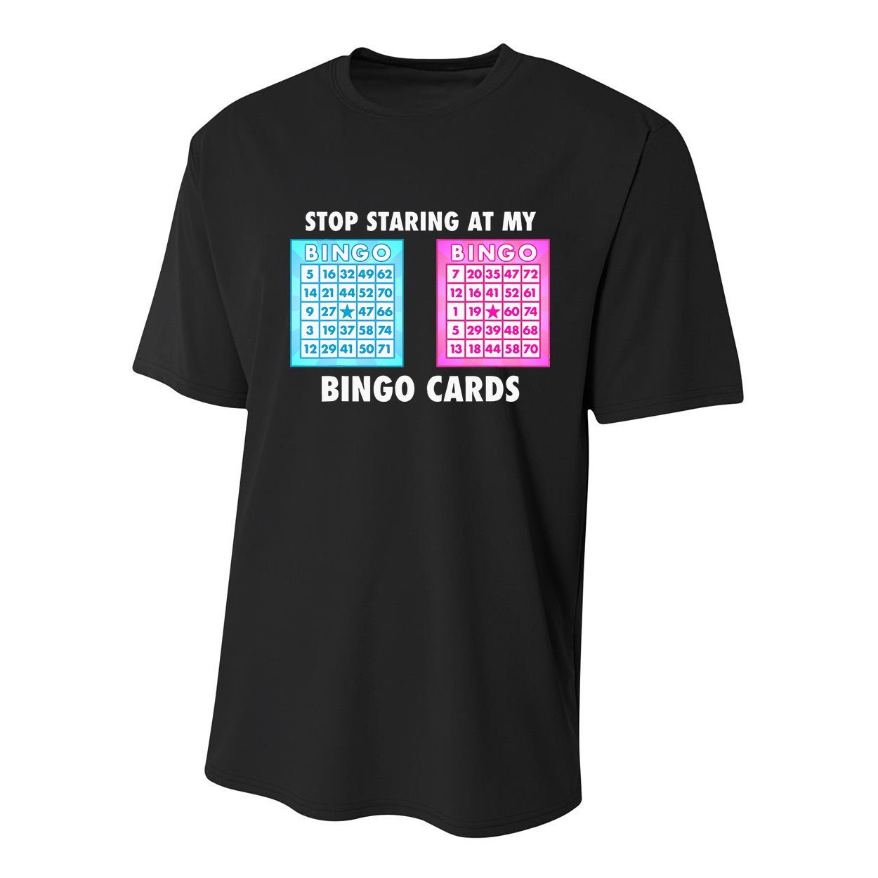 Funny Bingo Queen Stop Staring At My Bingo Cards Youth Performance Sprint T-Shirt