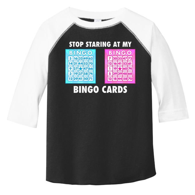 Funny Bingo Queen Stop Staring At My Bingo Cards Toddler Fine Jersey T-Shirt