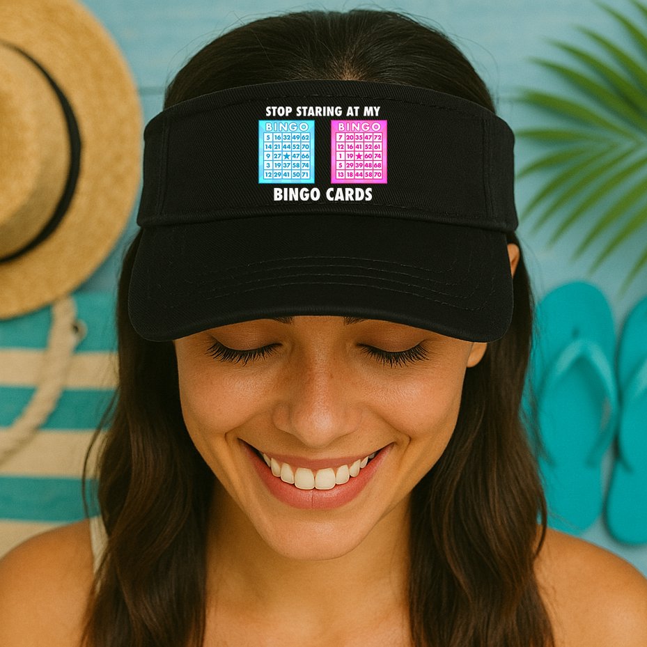 Funny Bingo Queen Stop Staring At My Bingo Cards Visor