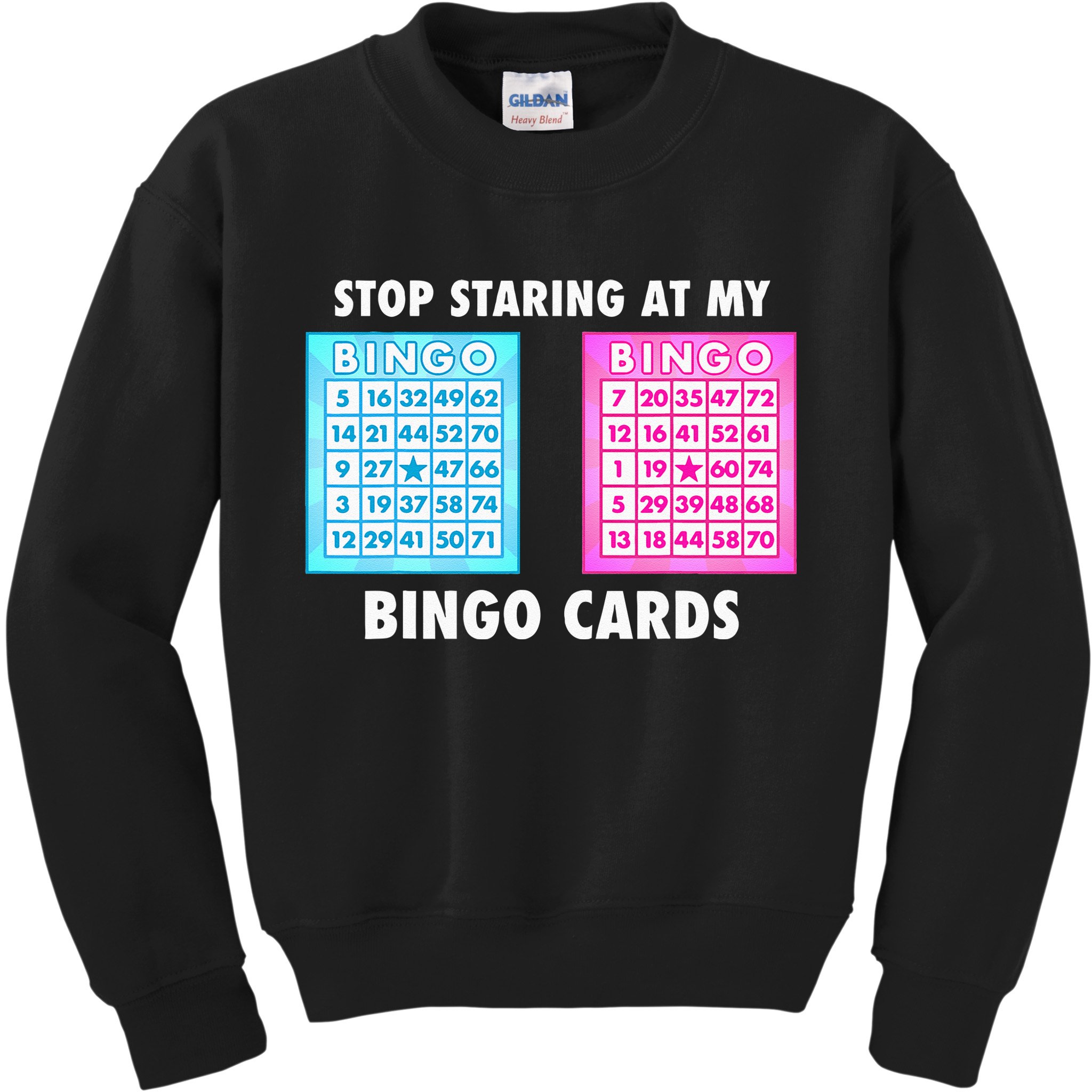 Funny Bingo Queen Stop Staring At My Bingo Cards Kids Sweatshirt