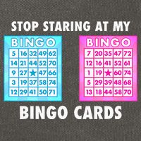Funny Bingo Queen Stop Staring At My Bingo Cards Cotton Canvas Backpack