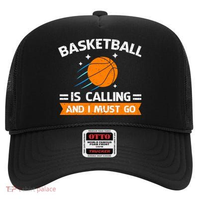 Funny Basketball Quote Funny Sports Funny Basketball Lover High Crown Mesh Back Trucker Hat