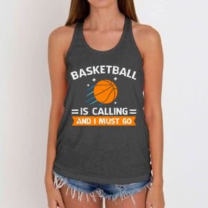 Funny Basketball Quote Funny Sports Funny Basketball Lover Women's Knotted Racerback Tank