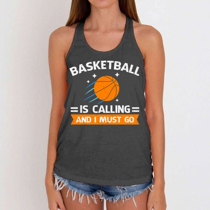 Funny Basketball Quote Funny Sports Funny Basketball Lover Women's Knotted Racerback Tank