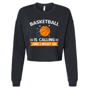 Funny Basketball Quote Funny Sports Funny Basketball Lover Cropped Pullover Crew