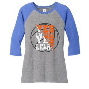 Funny Basketball Quote Sayings Graphic Plus Women's Tri-Blend 3/4-Sleeve Raglan Shirt