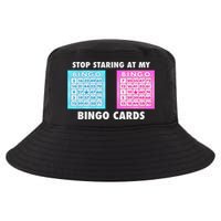 Funny Bingo Queen Stop Staring At My Bingo Cards Cool Comfort Performance Bucket Hat
