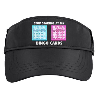 Funny Bingo Queen Stop Staring At My Bingo Cards Adult Drive Performance Visor