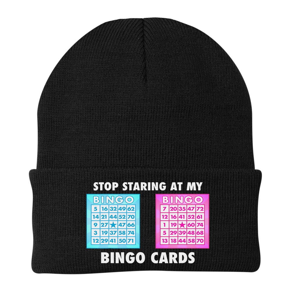 Funny Bingo Queen Stop Staring At My Bingo Cards Beanie